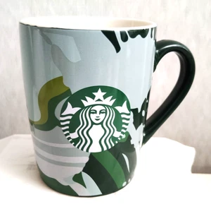 Starbucks Mug 2021 10oz Green Ceramic Coffee Cup With Leaf Plant Design - Picture 1 of 3