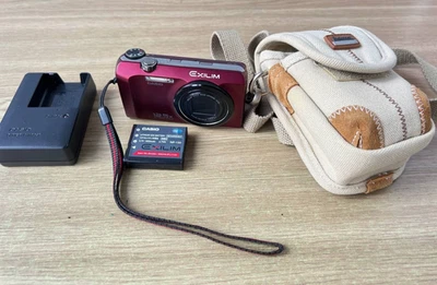 CASIO EXILIM EX-H30 16.1 MP Digital Red Camera HD 24mm 12.5x Zoom Tested WORKING - Image 1 of 4