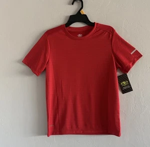 Athletic Works Jungen rot Core feuchtigkeitsableitendes T-Shirt Größe L 10-12 neu mit Etikett - Bild 1 von 6