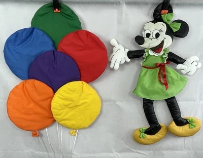 Vtg Nursery Decor Disney Minnie Balloons Wall Hanging Puff Stuffed Cloth BN3 - Image 1 of 4
