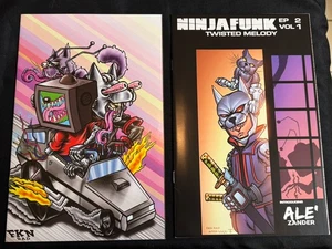 Ninja Funk #1 FKN RAD Virgin Variant w/COA Ltd.  to 200.  Ninja Funk 2 Albedo - Picture 1 of 6