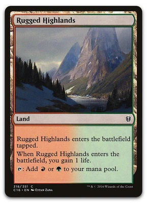 Rugged Highlands #318 (NM) Commander 2016 C16 Magic MTG - Image 1 of 2