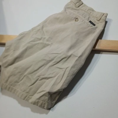 Мужские шорты для гольфа Ashworth бежевые из хлопковой смеси с вышитым логотипом размер 34 - Изображение 1 из 4