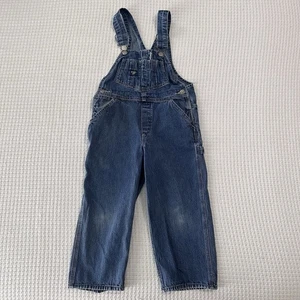OshKosh B'Gosh Kids Cotton Denim Overalls Boys 5 Classic Vintage Carpenter Jeans - Picture 1 of 8