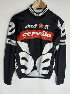 Castelli Cycling Jacket Cervelo Team Zipvit | Men's | Black/White | Medium |Rare - Picture 1 of 8