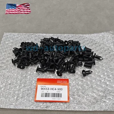 New 50pcs ATV Retainer Clips Push Pin Splash Guard Body Panel For Honda 8mm New - Image 1 of 4