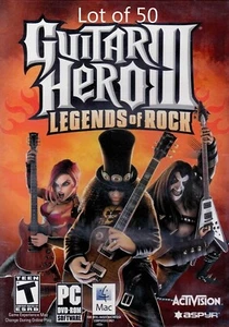 Lot of 50 - Guitar Hero 3 III: Legends of Rock Game Only for MAC & PC Sealed New - Picture 1 of 1