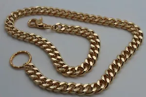 Men Gold Chunky Metal Long Thick Links Wallet Strong Chain Key Chain Biker - Picture 1 of 10