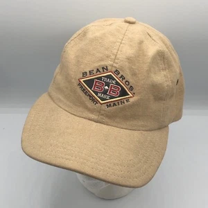 Cappello ricamato marchio baseball LL Bean Bros pelle strapback cotone berretto USA - Foto 1 di 16