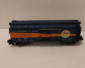 AMERICAN FLYER vintage 980 Blue/Orange  B&O Baltimore & Ohio BOX CAR C-8 - Picture 1 of 12