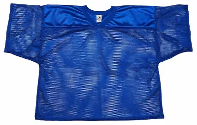 Camiseta de fútbol Augusta azul de malla con ojo de buey - para hombre 3XL Foto 1 de 4