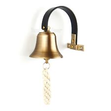 Brass Shopkeeper's Bell Antique Style Door Entry Dinner Bell Wall Mounted 
