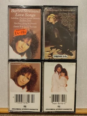 4x Barbara Streisand Cassettes. Memories. Guilty. Love Songs. Broadway *TESTED* - Image 1 of 4