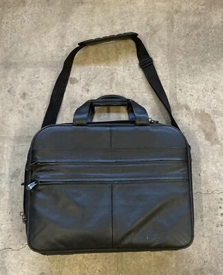 Maletín de cuero real para computadora portátil Dell de 17 pulgadas Foto 1 de 3