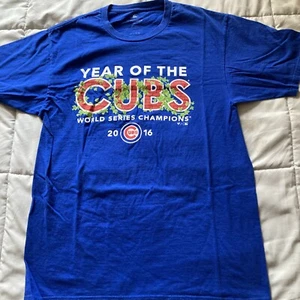 Year Of The Cubs World Series Champions 2016 Mens TShirt Size M Brick & Ivy Logo - Picture 1 of 7