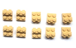Lego(R) - Stein / Plate - 2x2x2/3 - hell beige  / tan - 2 Studs - 10 St. - neu - Bild 1 von 2