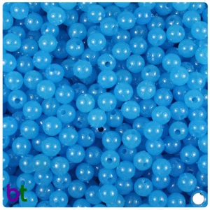 BeadTin Glow 6mm Round Plastic Craft Beads (500pcs) - Color choice - Picture 1 of 9