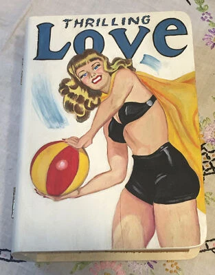 Винтажная целлюлоза оригинальная обложка художественная картина отдых «Захватывающая любовь» деревянная коробка - Изображение 1 из 4