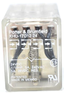 Relé de alimentación POTTER & BRUMFIELD KHU-17D12-24 5A 24 VDC - Imagen 1 de 4