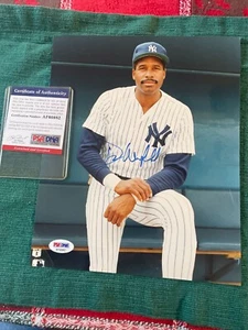 Dave Winfeld HOF NY Yankees autographed 8x10 colored photo- PSA authenticized! - Picture 1 of 3
