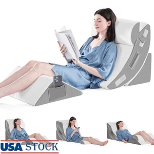 Orthopedic Wedge Pillow Set 4PCS Adjustable Foam Support Back Leg Pain Relief US - Picture 1 of 9
