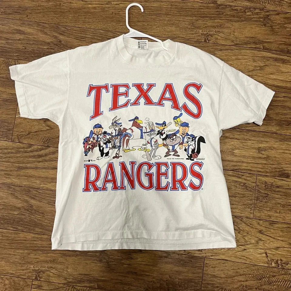 Camisa De Colección Serie Mundial Texas Rangers Looney Tunes Manga Corta KV29760 Foto 1 de 1