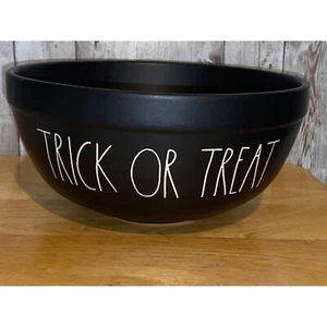 Rae Dunn Black Matte Trick or Treat Halloween Mixing Candy Bowl 8" - Picture 1 of 8