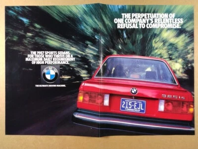 1987 BMW E30 325i 325is спортивные седаны 8 страниц винтажная печатная реклама - Изображение 1 из 4