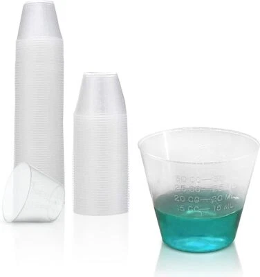 Hasta 1000 tazas de medicina dental, desechables, tazas mezcladoras - plástico transparente P250500 Foto 1 de 2