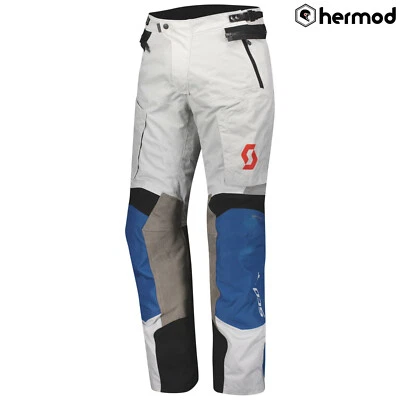 Scott Dualraid Waterproof Adventure Pant Motorbike Motorcycle Trousers Grey/Blue - Image 1 of 3
