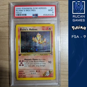 Pokemon | Blaine's Moltres | 1st Edition Gym Heroes 1/132 | Mint | PSA 9 | 2000 - Picture 1 of 2
