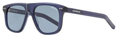 Gafas de sol Montblanc de gran tamaño MB0227S 003 azul transparente 55 mm Foto 1 de 3