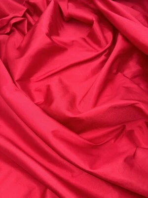 1 mtr red taffeta dress,bridal,wedding fabric..58”wide (147cm)C - Image 1 of 3