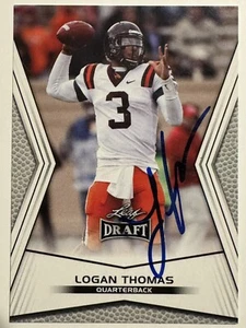 2014 LEAF DRAFT LOGAN THOMAS IP SIGNED CARD - Picture 1 of 1