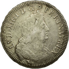 [#50956] Coin, France, Louis XIV, 1/2 Écu aux palmes, 1/2 Ecu, 1694, Lyon, VF
