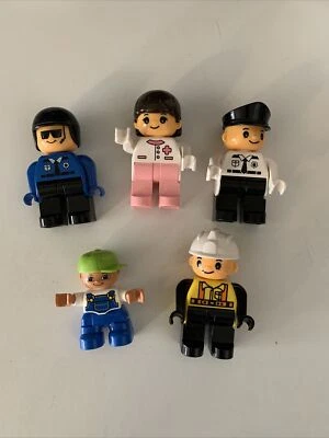 Lote de 5 figuras Lego Duplo policía enfermera construcción conductor de autobús  Foto 1 de 4