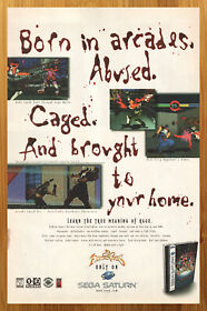 1996 Fighting Vipers Sega Saturn Vintage Print Ad/Poster Video Game Promo Art