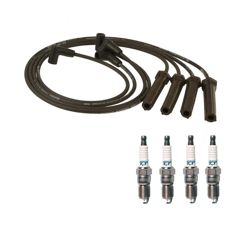 Juego de cables Denso 7 mm y 4 bujías de iridio TT hueco 0,040 kit para GMC 2,2 L4 Foto 1 de 1