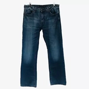 Calvin Klein Jeans Mens 33 Relaxed Straight Leg Mid Rise Blue Denim Pants 33x31 - Picture 1 of 5