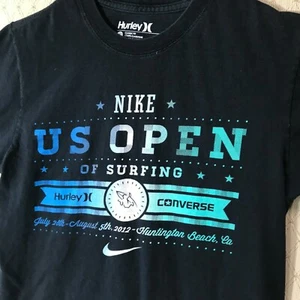 Nike 2012 US Open of Surfing Hurley CAMISETA S Negra Calce Clásico Huntington Beach - Imagen 1 de 6