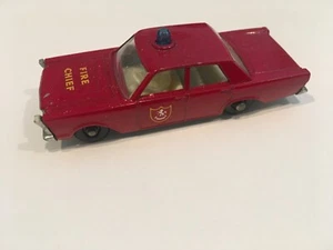 Lesney Matchbox Series No. 55/59 Ford Galaxie~ Fire Chief Car - Picture 1 of 3