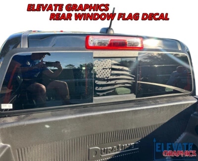 For GMC Canyon Graphics Back Window Flag Stickers Decals Vinyl Stripes 2015-2025 - Изображение 1 из 4