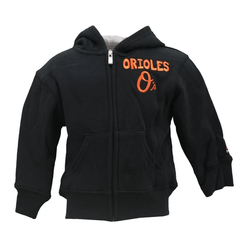 Baltimore Orioles MLB Majestic Infant Toddler Size Hooded Zip Up Sweatshirt New Cover