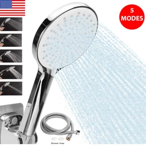 High-Pressure Shower Head Multi-Functional Hand Held Sprinkler With 5 FT Hose - Picture 1 of 9