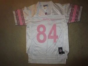 Antonio Brown #84 Pittsburgh Steelers Pink Reebok Jersey Girls L 14 - Picture 1 of 3