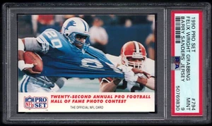 1990 PRO SET #794 BARRY SANDERS HOF JERSEY GRAB PHOTO PSA 9 MINT #50769830 - Picture 1 of 2