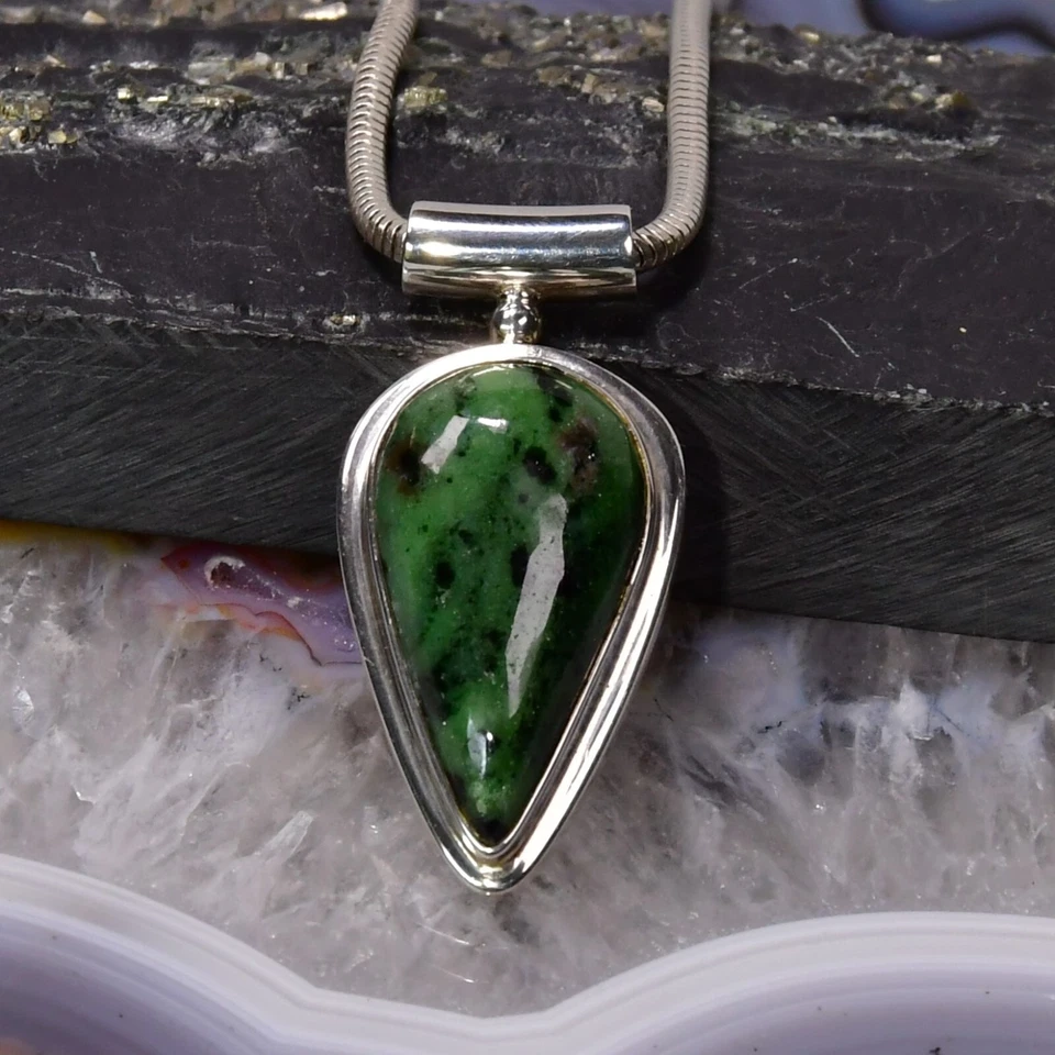 Zoisit Anhänger, 925er Silber, Edelsteinanhänger (12675), Edelsteinschmuck - Bild 1 von 1