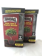 Lot of 2 Amdro Mole Vole & Gopher Blocker Stainless Steel Mesh 5 Gal - 2 Per Box