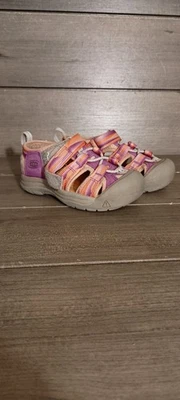 Sandalias Keen Newport H2 niños niñas talla 7 naranja púrpura correa de gancho y bucle Foto 1 de 4