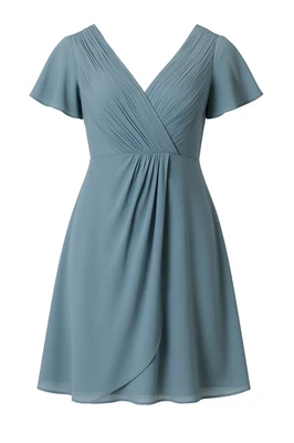 Новый с Ярлыками когда-либо красивые женские 14 плюс шифоновое вечернее платье бирюзовый Baby синий - вечеринки 🎉 - Изображение 1 из 4